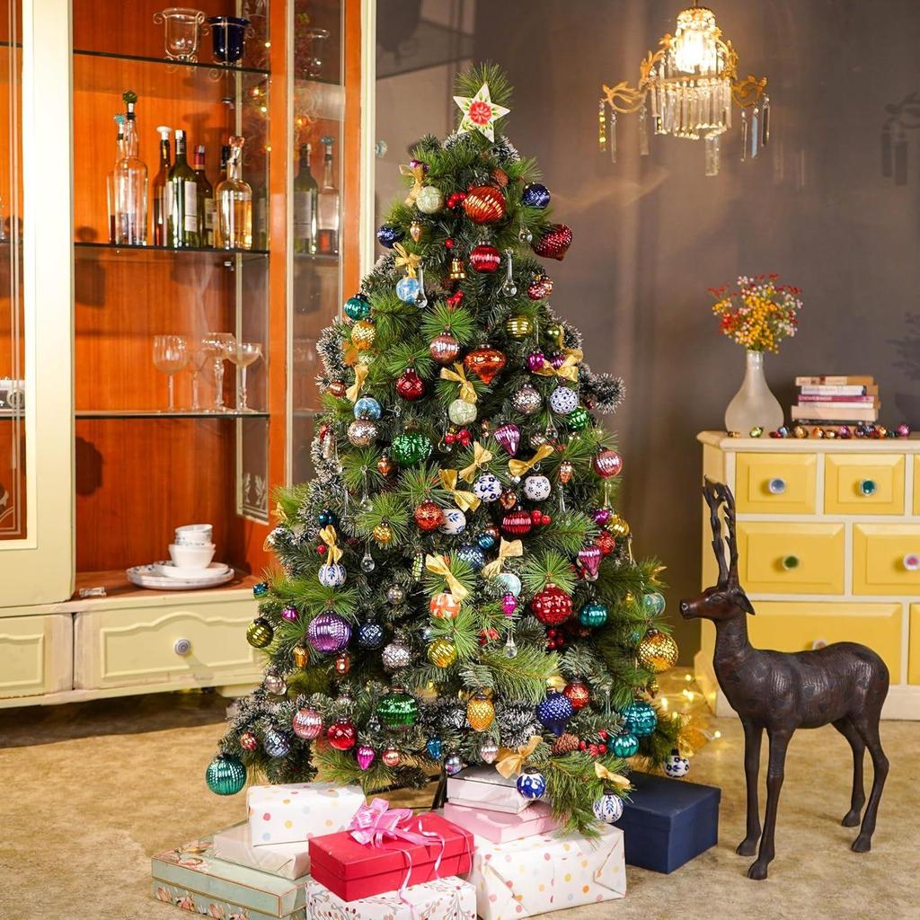 12 Vintage Mercury Copper Glass Pinecone Christmas Ornaments Pinecone Christmas Tree Decorations for Halloween, New Year, Valentine Day