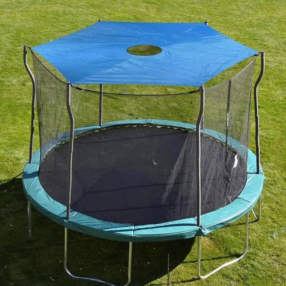 UV Protection Trampoline Sunshade Roof 6/8/10ft Trampoline Top Cover  Backyard Playground