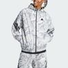 Adidas Allover Print Hooded Jacket Men Jacket White IB6124