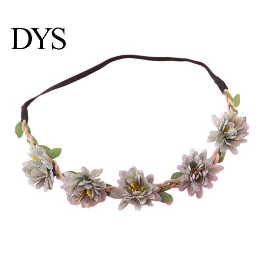 Nature Inspired Hair Accessory Flower Headband, Crown, Headpiece, Boho Floral Wreath Headband Artificial for Travel Wedding Birthday Festival