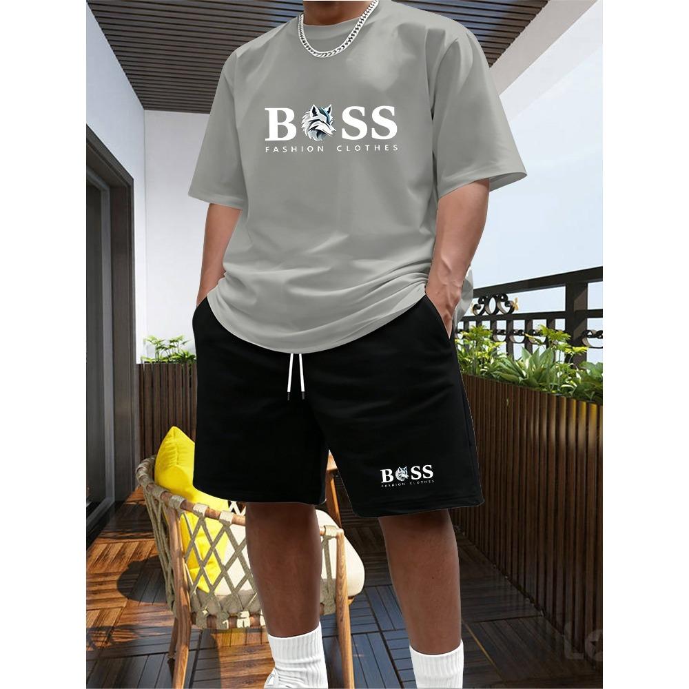 Men's Two-piece Sportswear Short Sleeved T-shirt and Pants Set Running and Fitness Sportswear 2026 Summer Big Discount