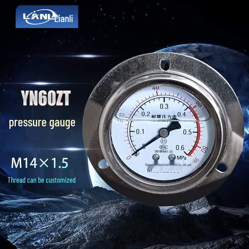 LANL YN60ZT Axial Shock-Resistant Pressure Gauge (CN Version)