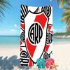 Beach Towel with Club Atlético River Plate Pattern - soft,absorbent,machine washable Lightweight&Modern,swimming,Travel Essentials