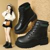 Martin Boots Women's Winter New Retro Front Lace-up Round Head Short Boots Thick-soled British Style Short Boots Women