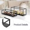 2x Metal Cupcake Stand Dessert Table Display Set Serving Tray Rectangular Platter for Graduation