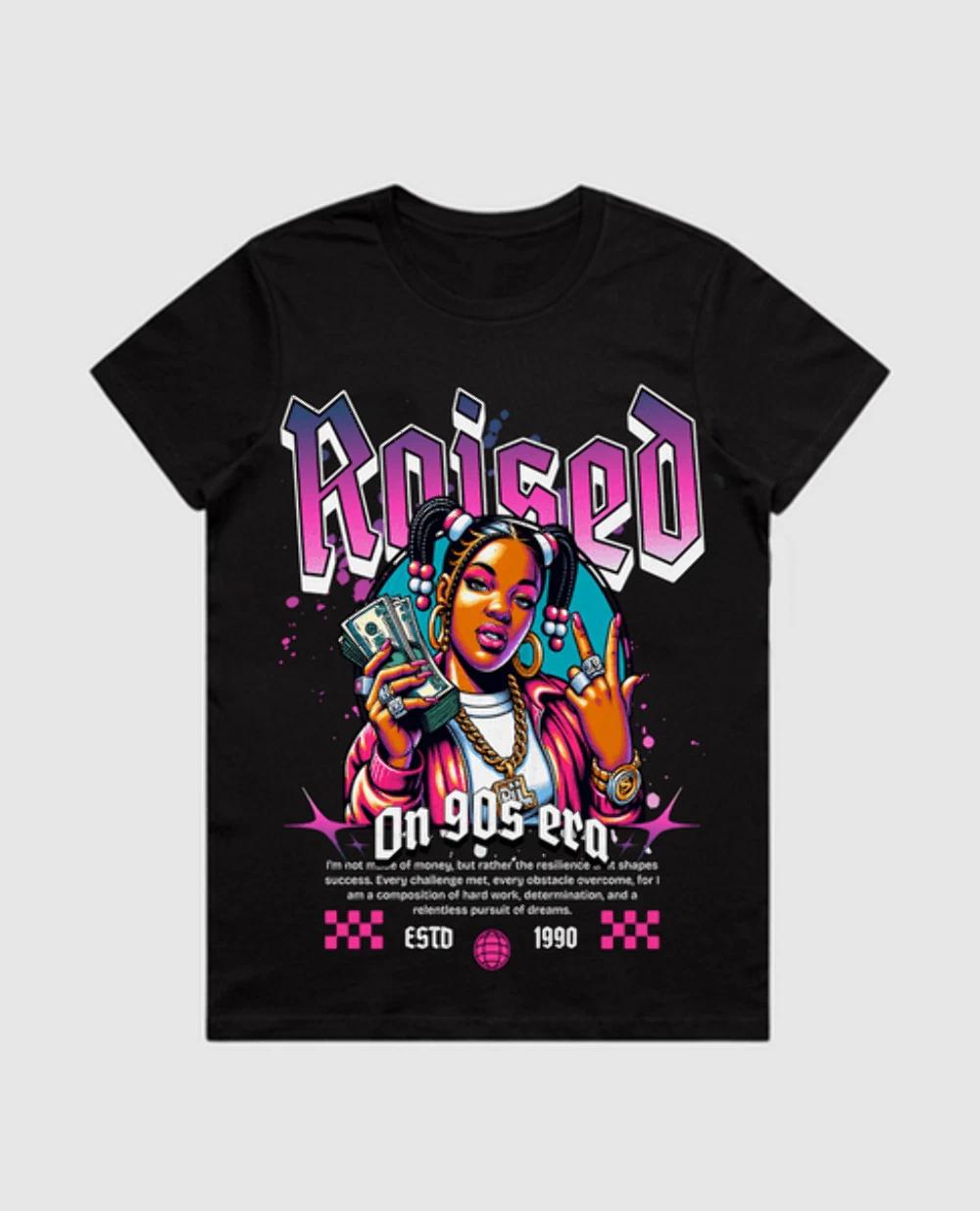 G West Women Raised On 90S Era Tee XL
