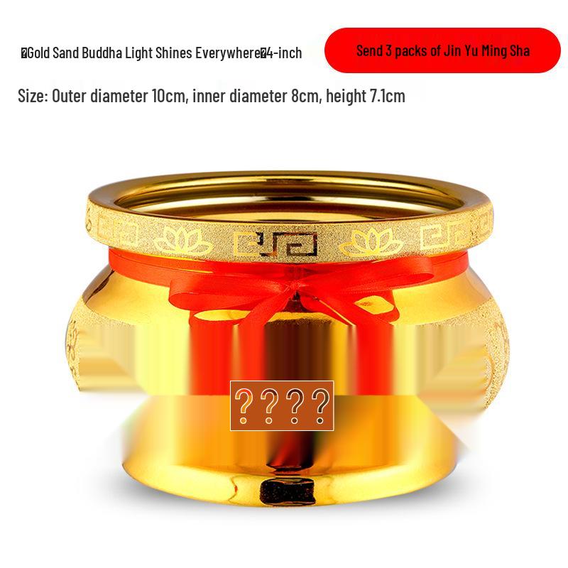 Gold Sand Ceramic Incense Burner for Offerings - God of Wealth Incense Holder, Attracts Wealth & Treasures