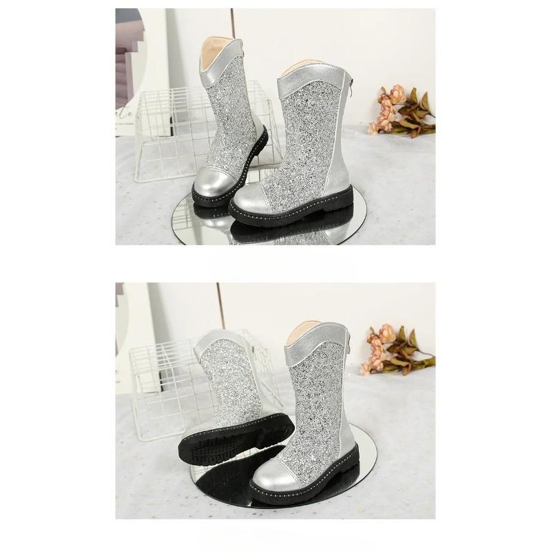 Botas Fashion Girls' Shoes Autumn Kids Sequined Ankle Boots Comfort Non Slip Girls Boots Zapatos De Mujer