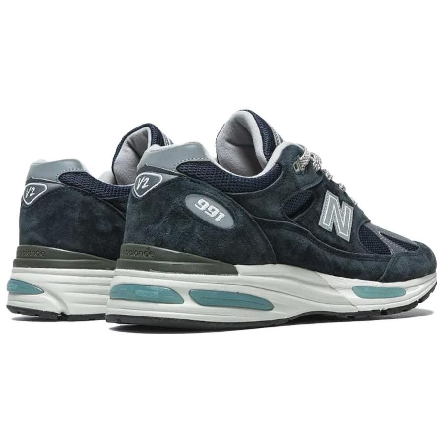 New Balance 991v2 Made In England Dark Navy Unisex Sneakers Blue Smoked-Pearl Silver U991NV2