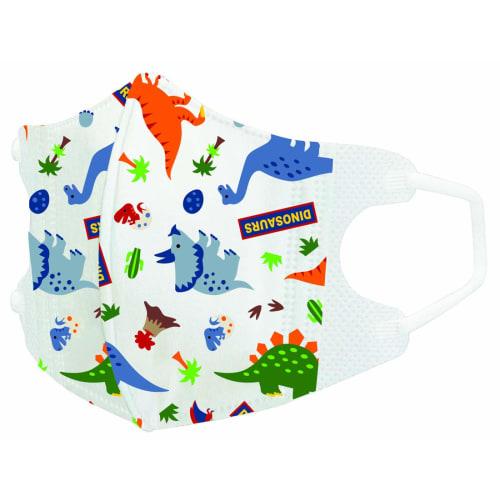 Skater Nonwoven 3D Mask for 2-3 Years Old Children 3-Layered Dinosaur Extra 25 Pieces MSKB25N-A
