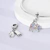 Copper Colorful Painter'S Painting Board Pendants Bracelet Charms Jewelry Party Beads Diy Trendy Gifts
