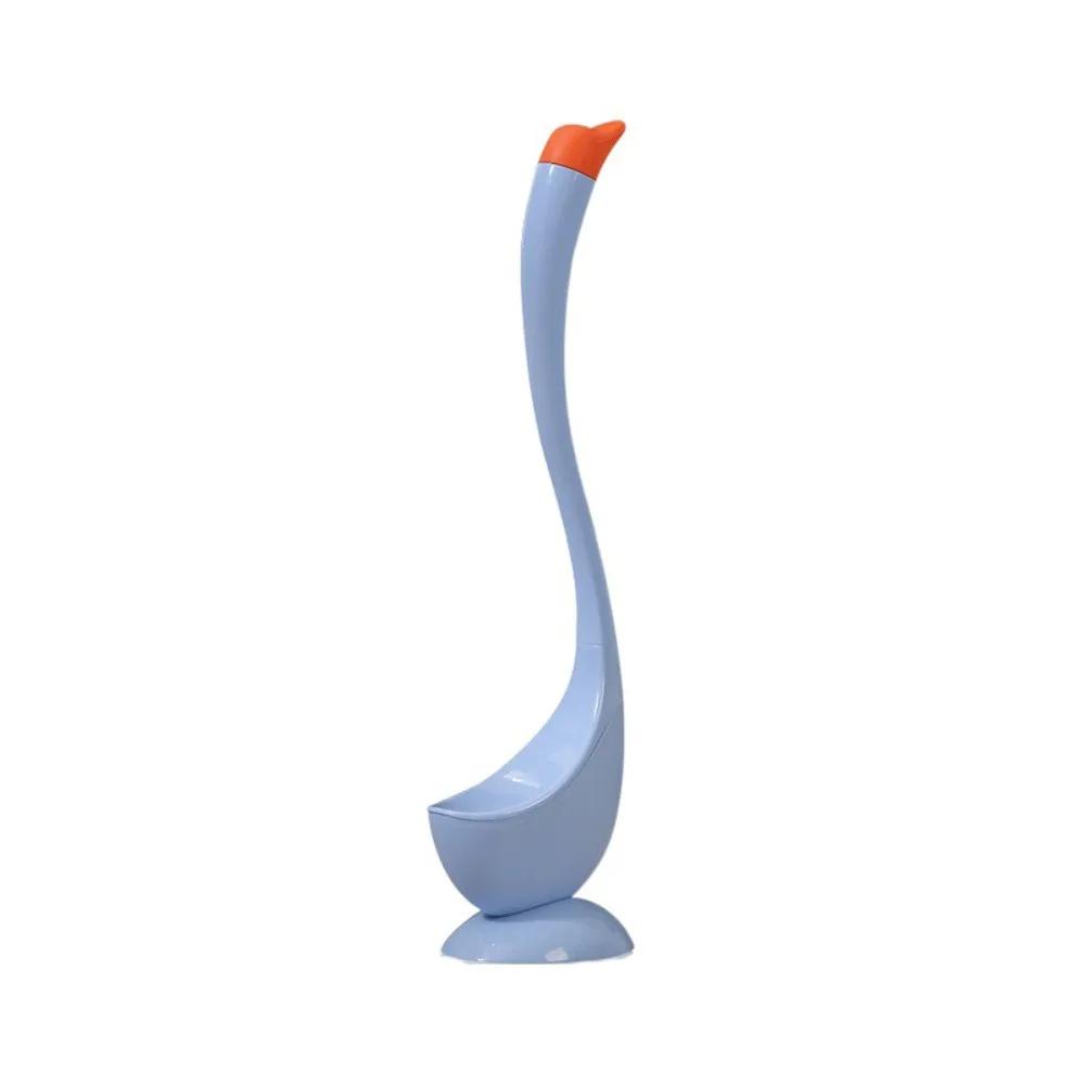 

Cute Toilet Brush with Long Handle Swan Shape Toilet Holders Bathroom Accessories Plastic Toilet Plunger Household Cleaning Tool синій