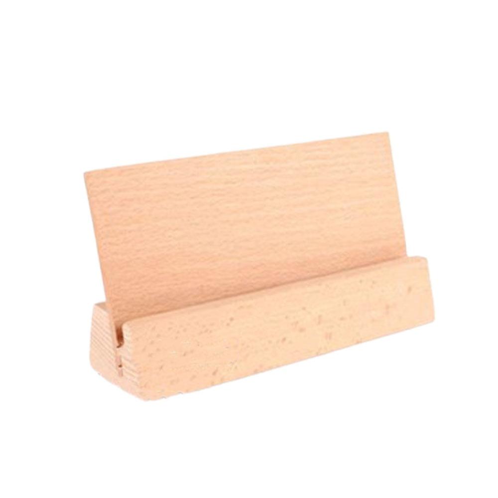 Natural Wooden Desk Calendar Holder 12-21 CM Game Cards Stand  For Office Home Desktop