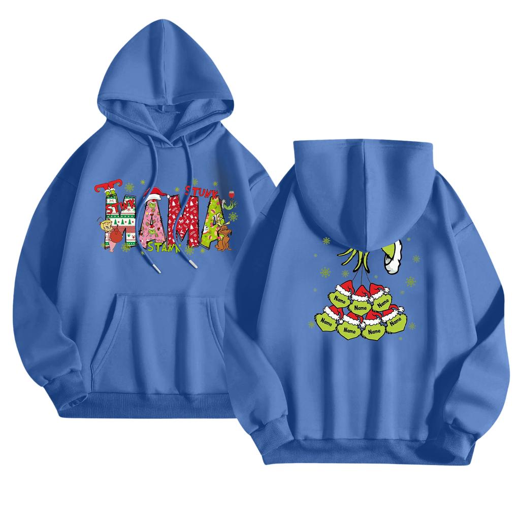 Women's Fashionable Casual Long-Sleeved Hooded Printed Sweatshirt