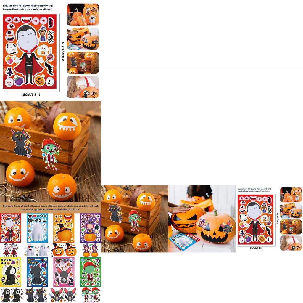 Adorable Cartoon Halloween Stickers For Kids Engaging Interactive Family Fun