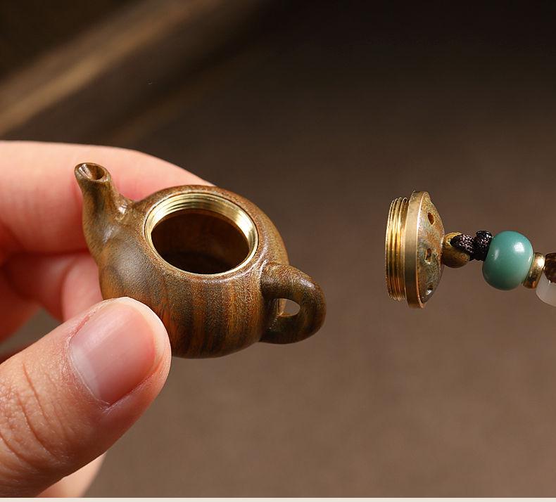 Green Sandalwood Teapot Keychain & Phone Charm