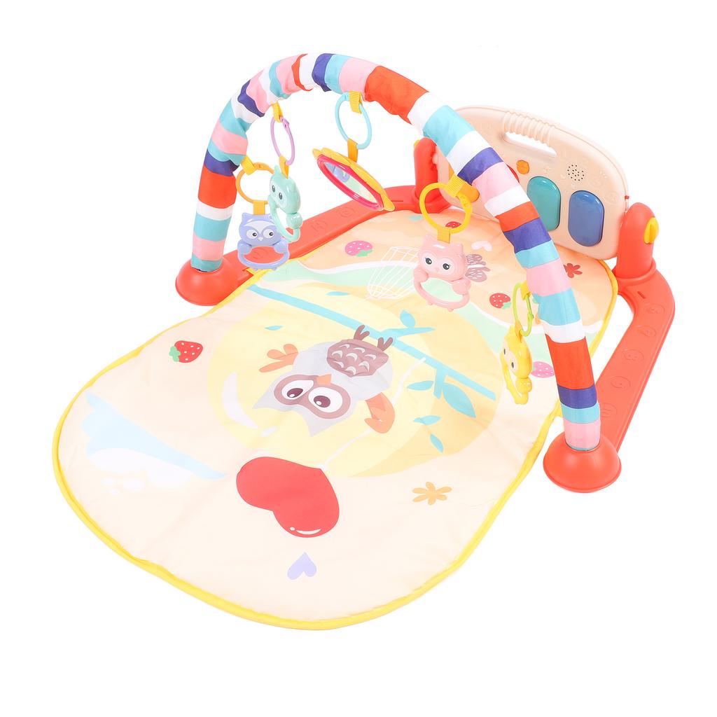 Baby Gym Play Mat with Light Music Battery Powered Musical Learning Toy Pendant Toys Tummy Time