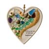 Wishing You Lots of Love And Happiness Sea Glass Ornament Handcrafted Round/Heart-Shaped Sea Glass Keepsake Christmas Tree Hanging Ornament