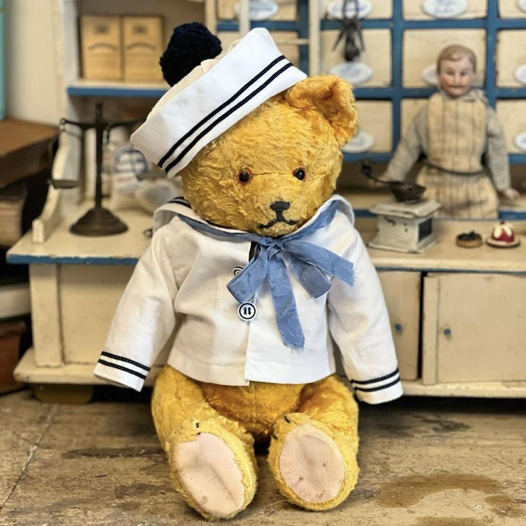 [USED] Vintage Bear, Teddy Bear, Marine Bear, Used, Room Decoration, Stuffed Toy, Bear