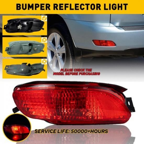 For Lexus RX400h RX350 2004-09 RX330 LH Red Rear Reflector Bumper Light Fog Lamp