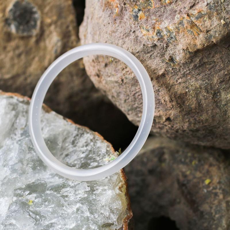 

6 мм натуральный агат ледяной вид личи белый халцедон браслет модный браслет с изумрудом женский подарок 64MM