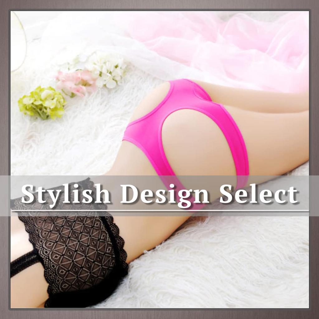 ONE LIMITATION Solid Color Modified Sexy PT012 Women's T-Back Panties, Underwear, Lingerie, (5. Black)