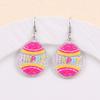 Cartoon Easter Egg Earrings Acrylic Easter Egg Dangle Earrings Bunny Pendant Earrings  Gifts