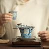 Shangqi Jingdezhen Yuan Blue & White Ru Kiln Gaiwan