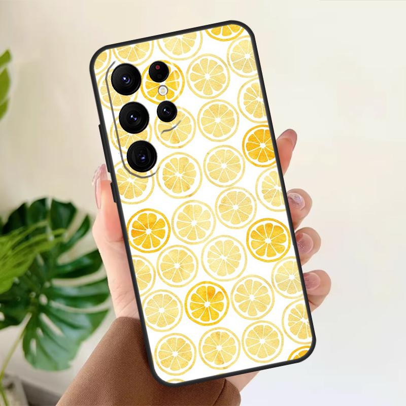 Lemon Fruit Case For Samsung Galaxy S22 Ultra S20 FE S21 FE S8 S9 S10 Plus Note 10 20 S23 Ultra Cover