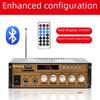 Dual-Channel Bluetooth Amplifier with USB Radio & Wireless Remote
