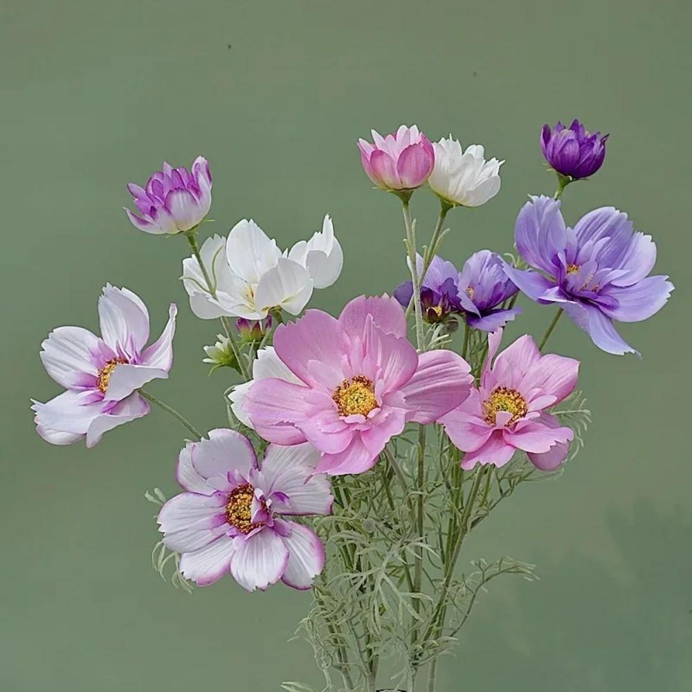 Elegant Design Artificial Cosmos Flower Branch 77CM Length Fake Flowers  Wedding Decor
