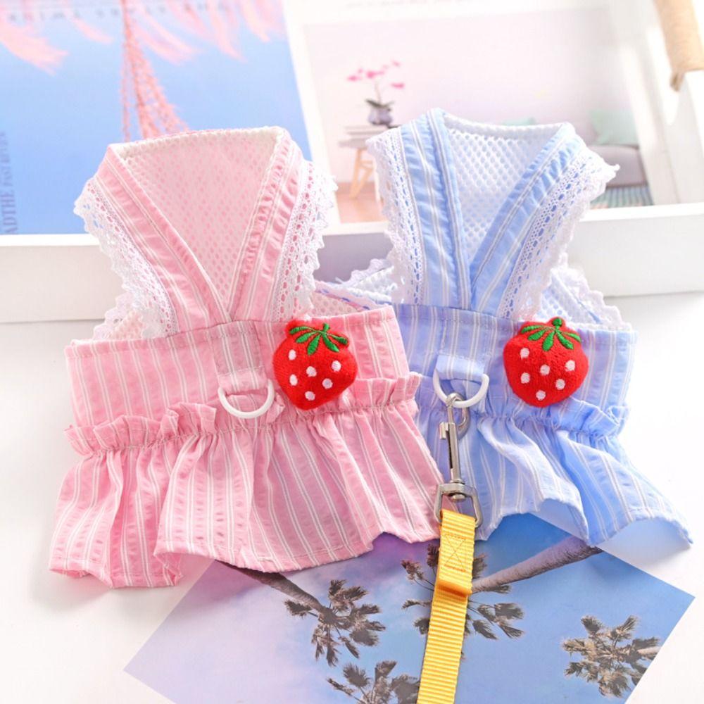 Breathable Dog Dress Soft Cat Princess Skirt Comfortable Dog Vest  Kittens