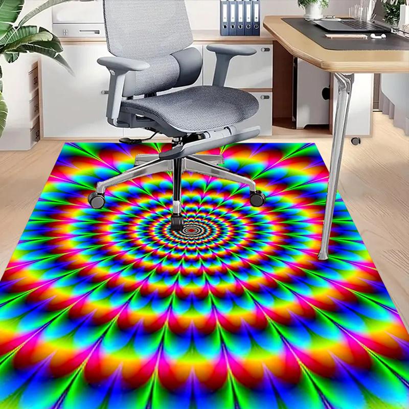 1PC Psychedelic Kaleidoscope Extra Large Non Slip Floor carpet, Office, family, bedroom, Large Area Rug Indoor Rugs, Vibrant Colors