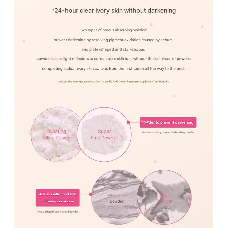 WAKEMAKE SeamLess Wear Cushion 9COLOR [Sanrio Pochacco Edition] Main 15g +  Refill 15g (3 Options)