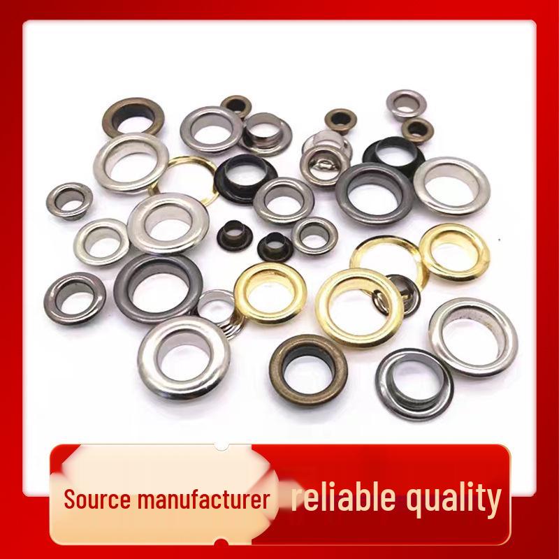 Retro Metal Eyelet Set for Shoes and Belts - Hollow Rivets & Buckle Punch Kit