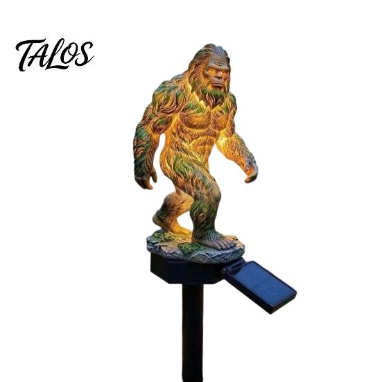 Solar Garden Statue Dragon Light, Outdoor Sasquatch Lamp, Fantasy Creature Sculpture, Pathway Light for Yard Lawn Decor Unique Ornament
