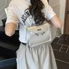 New Fashionable Spring and Summer Simple and Fresh Double Shoulder Lock Texture Single Shoulder Crossbody Portable Small Square Bag