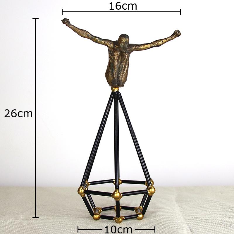 

Ретро Золотые Фигурки Статуэтки Украшения Настольное Украшение Минималистичная Абстрактная Фигурка Акробата Скульптура из Смолы Эстетичный Декор Комнаты