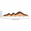 Wave-Shaped Wooden Wall Hanger Easy to Install for Bedroom, Hallway