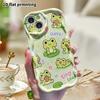 Phone Case: 2D Flat Design Suitable for iPhone 18 17 16 15 14 13 Pro Protective Case, Little Frogs In Different Poses, Perfect Christmas and Halloween