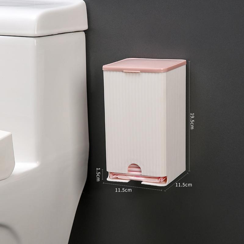 

Настенный ящик для хранения гигиенических салфеток, пыленепроницаемый ящик для хранения бумажных салфеток и ватных палочек, аксессуары для ванной комнаты розовый