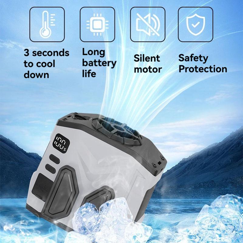 Portable Halterneck Fan Turbo High Wind Waist Fan USB Charging with Ultra-Long Battery Life for Home Outdoor Construction Sites