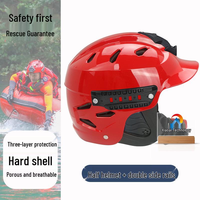 Marine Safety Helmet: Breathable, Impact-Resistant Full Face Protection for Water Sports and Flood Area Rescue.
