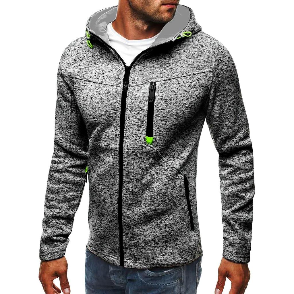 Sudadera deportiva de camuflaje informal para hombre, chaqueta con capucha y cremallera de manga larga