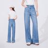 Navigare Women's Lightweight Straight-Leg Wide-Leg Jeans