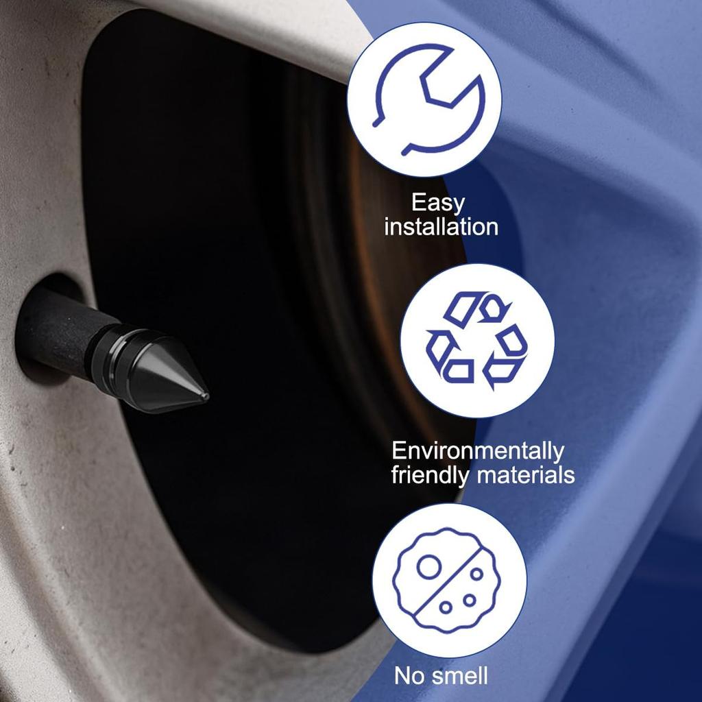 Car Tire Valve Stem Caps, 4PCS Spike Style Aluminum Alloy Leakproof Vehicle Wheel Stem Caps, Dustproof Automotive Tire Air Valve Cover Accessories,