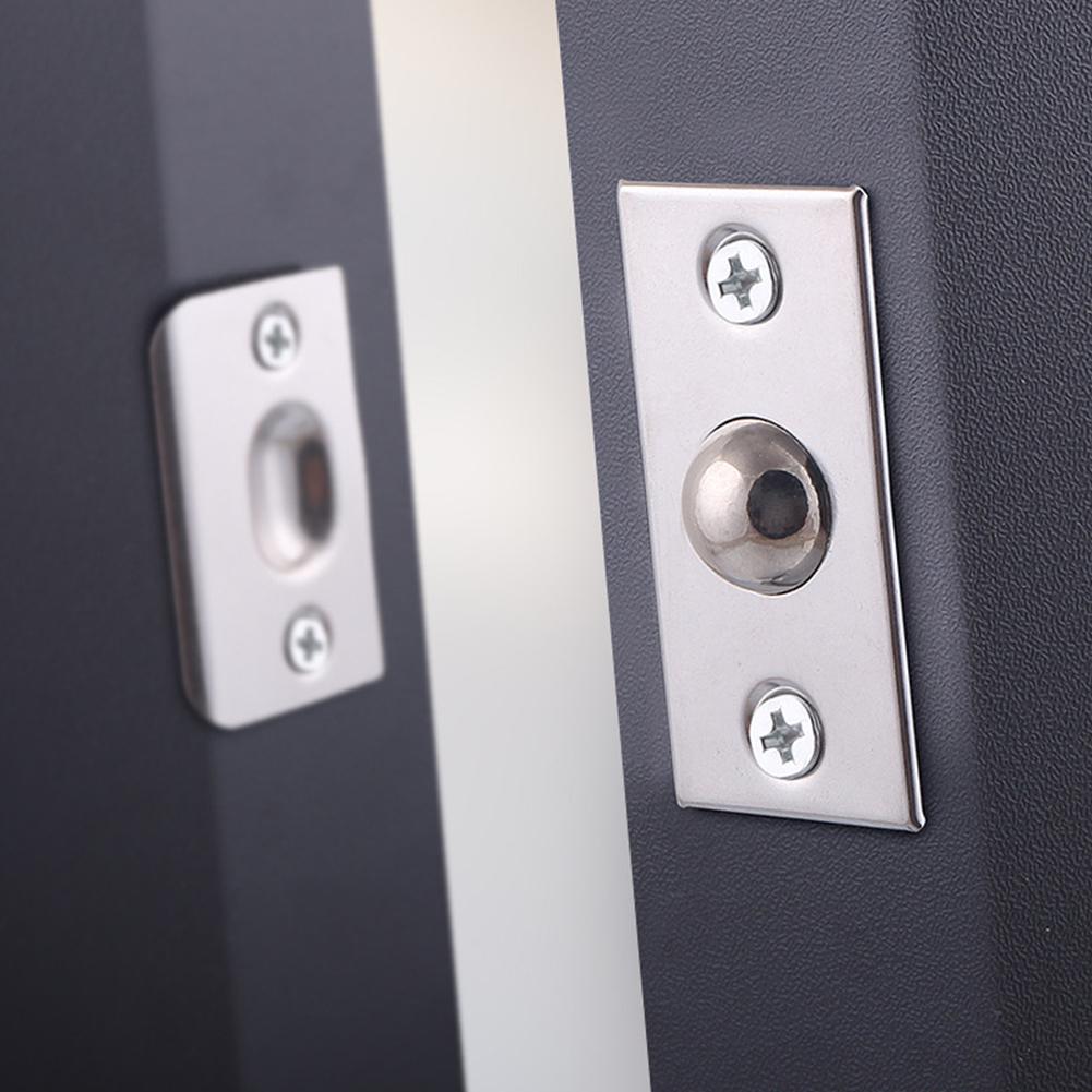 Stainless Steel  Wooden Cabinetdoor Top Bead Lock Home Improvement Closet Ball Catch Latch Catcher Door Latches Touch