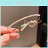 Korean Style Zircon Butterfly Bangle With Cubic Zirconia For Casual Elegant Wear