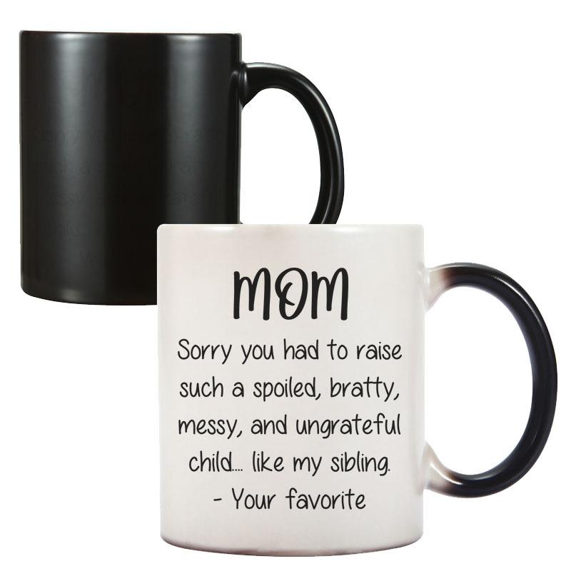 Muttertag Keramik Kaffeetasse Wasserbecher Temperaturempfindliche Farbwechseltasse