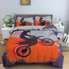 Top Motocross Off-road Race Motorcycle Dirt Bike Rider Bedding Set Twin Queen Size Duvet Cover Pillowcase Bed Kids Adult